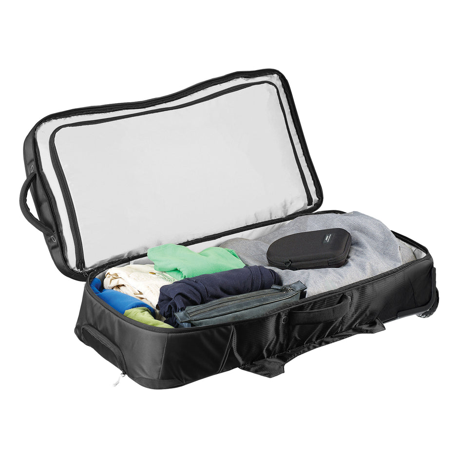 Caribee 5750 Global Explorer V2 125L Black Upright Duffle Travel Bag - Perfect for Adventure Travel, Camping & Outdoor Expeditions