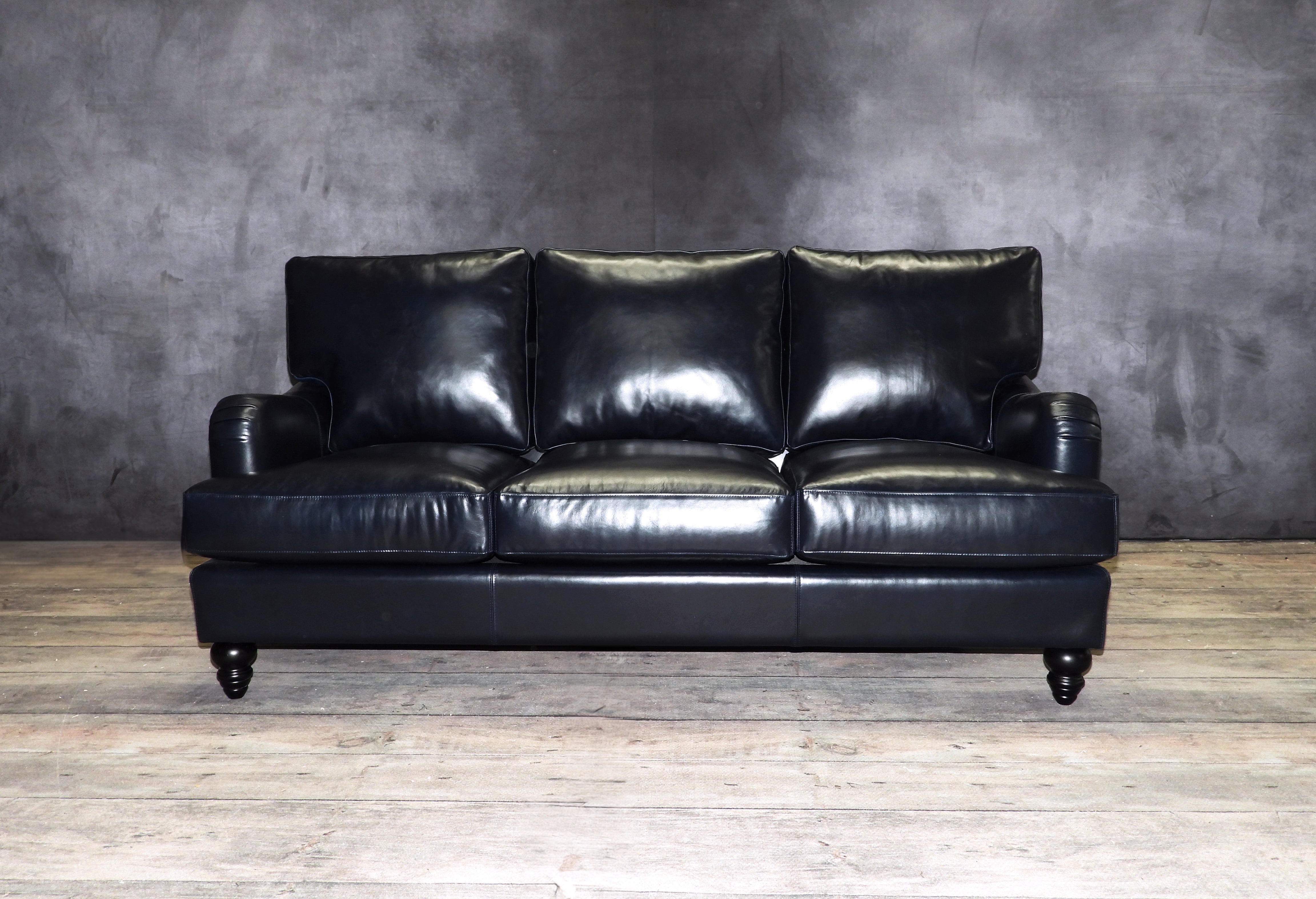 Vintage Old English Leather Sofa - Classic Brown Genuine Leather Couch for Living Room, Office & Lounge - Perfect for Home Decor & Relaxation