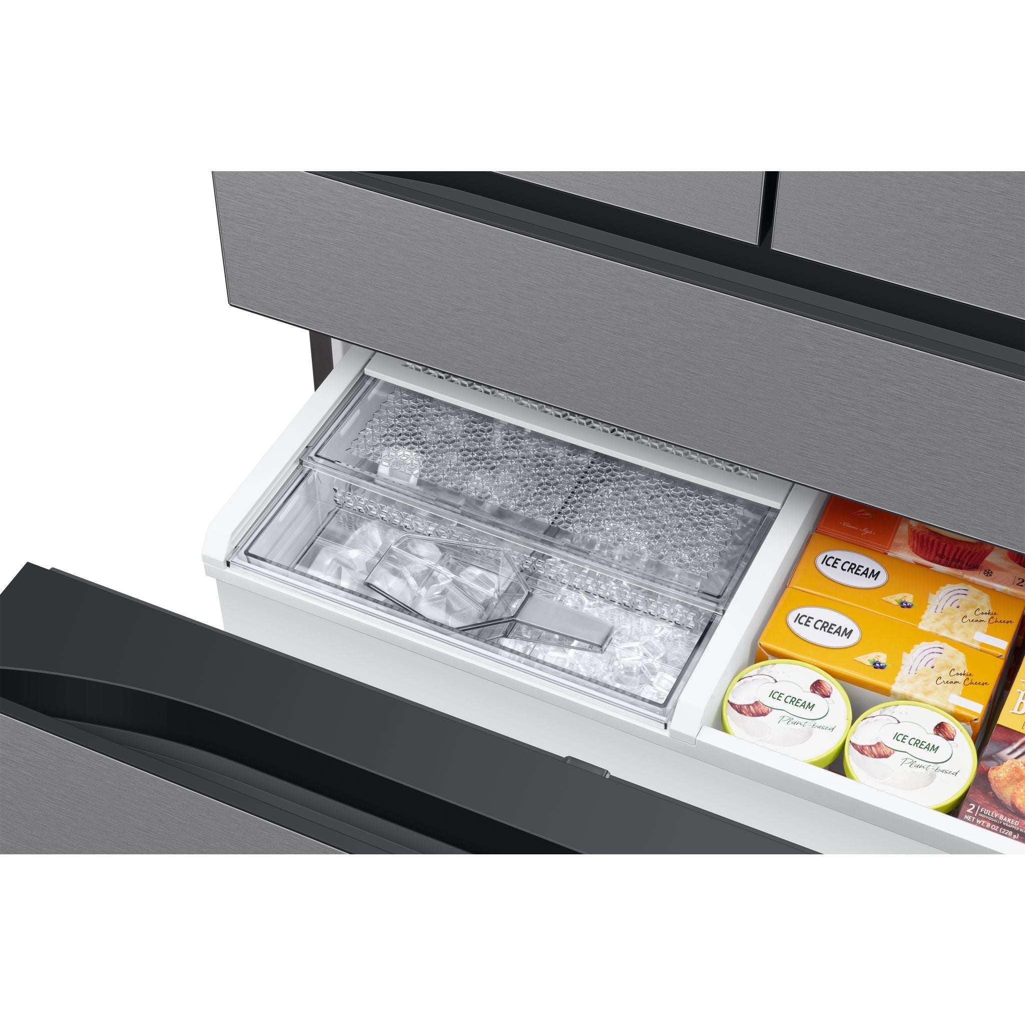 Samsung Bespoke 4-Door Flex Counter Depth Refrigerator RF23BB8600QL - Smudge-Proof Stainless Steel Smart Fridge with Family Hub & Beverage Center - Perfect for Modern Kitchens & Open-Concept Homes