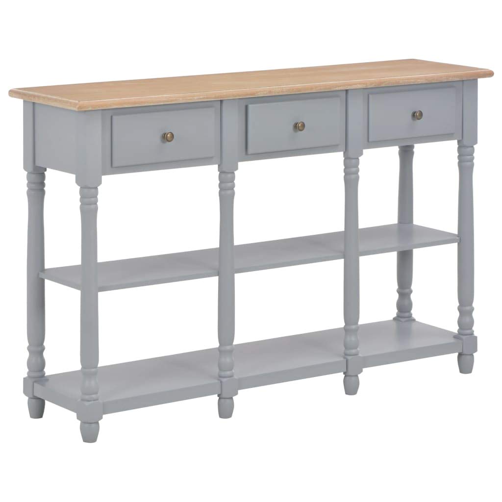 vidaXL Console Table with 3 Storage Drawers - 47.2