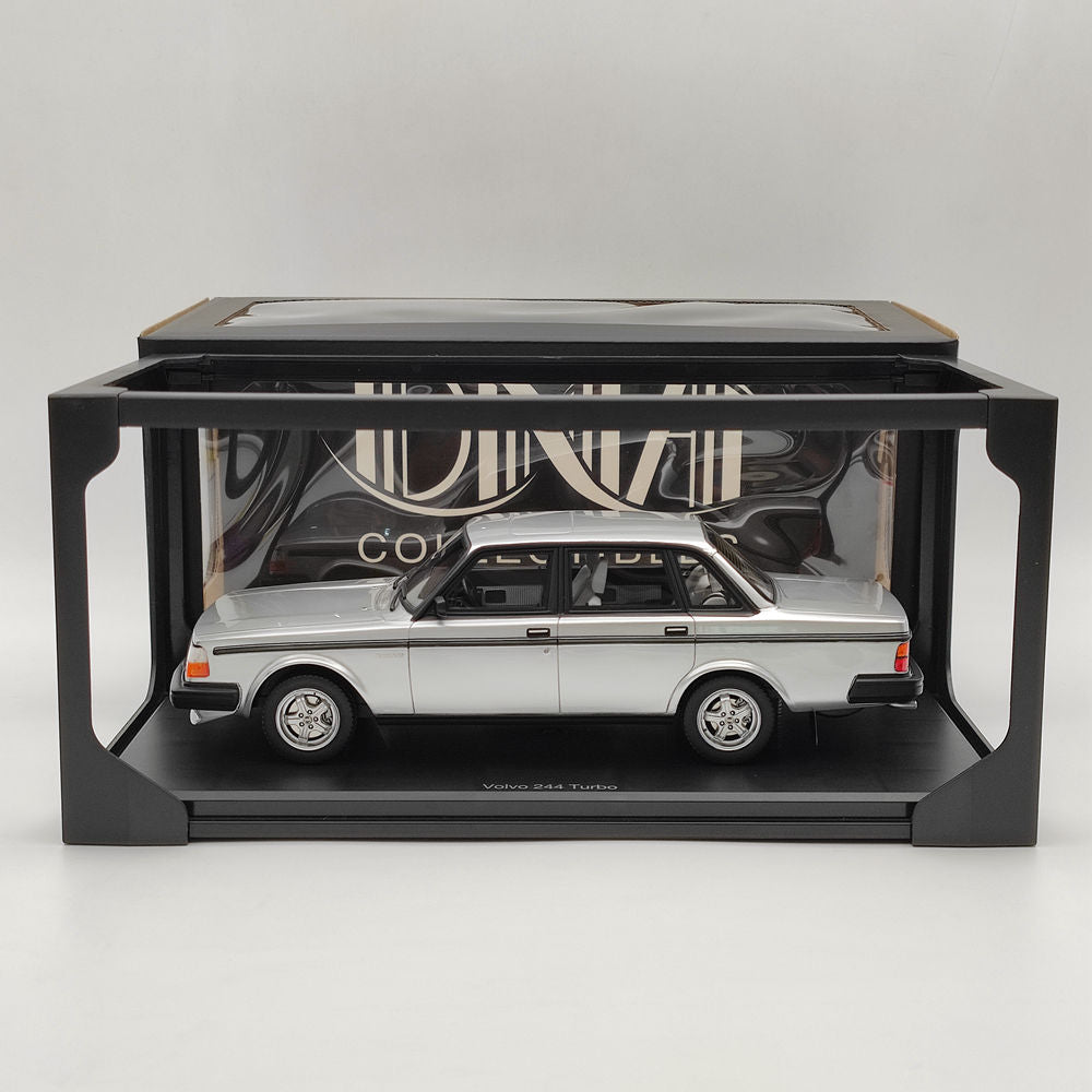1/18 Scale Volvo 244 Turbo Resin Model Car - Limited Edition Silver Collectible (DNA000115) | Perfect for Display, Collection & Gift Giving