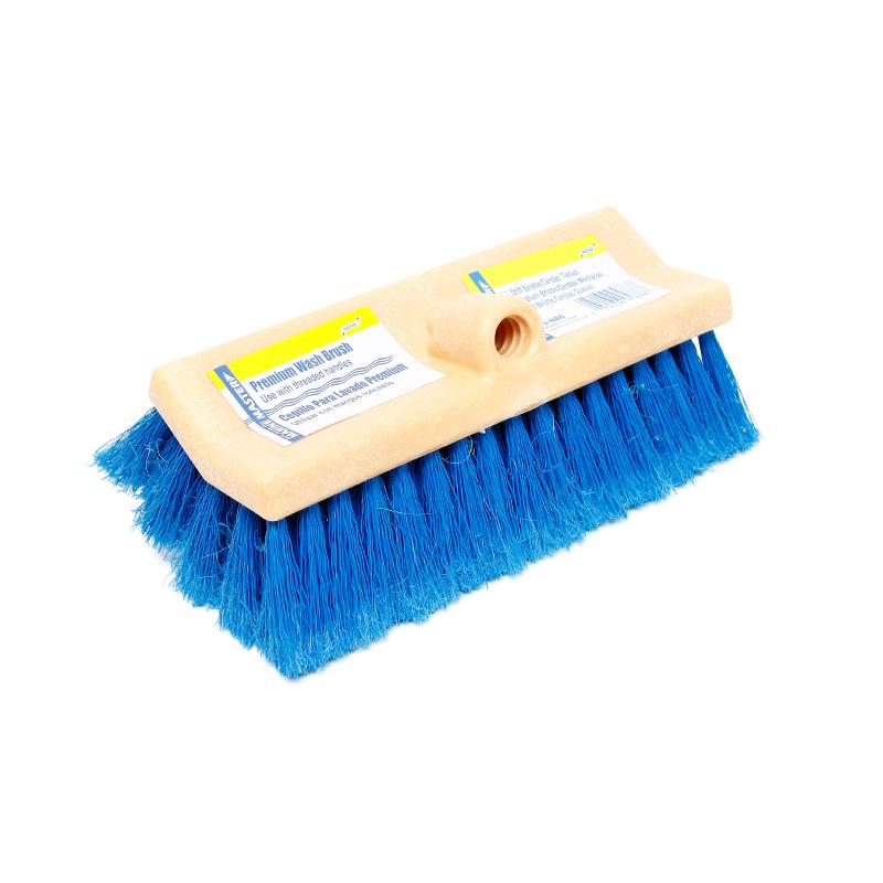 Bi-Level Bristle Brush with Threaded Hole - Heavy Duty Cleaning Tool for Floors, Carpets & Hard Surfaces - Perfect for Home, Garage & Workshop Use