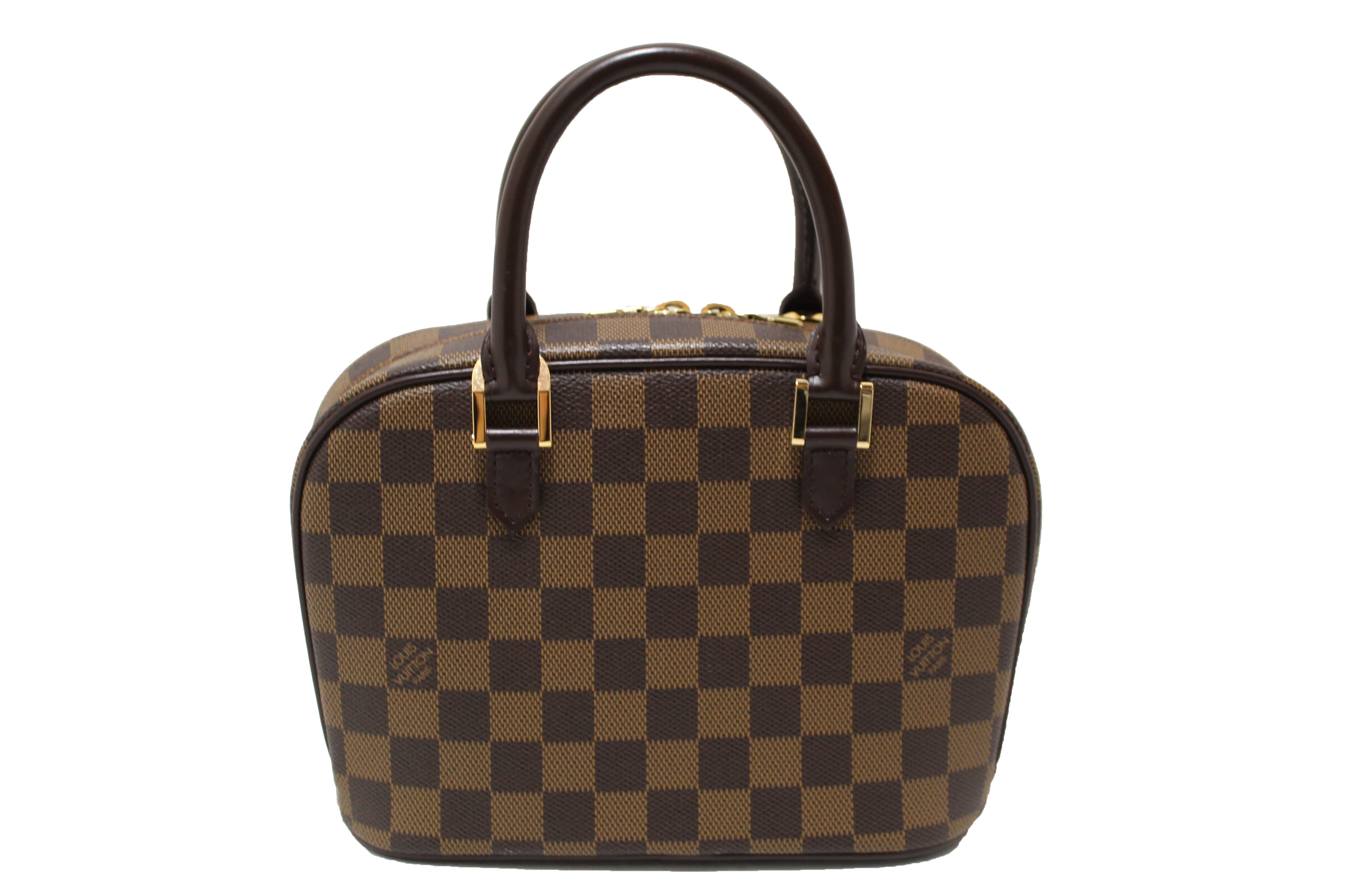 Authentic Louis Vuitton Damier Ebene Canvas Sarria Mini Handbag for Women - Luxury Crossbody Purse with Gold-Tone Hardware, Perfect for Date Night & Evening Events