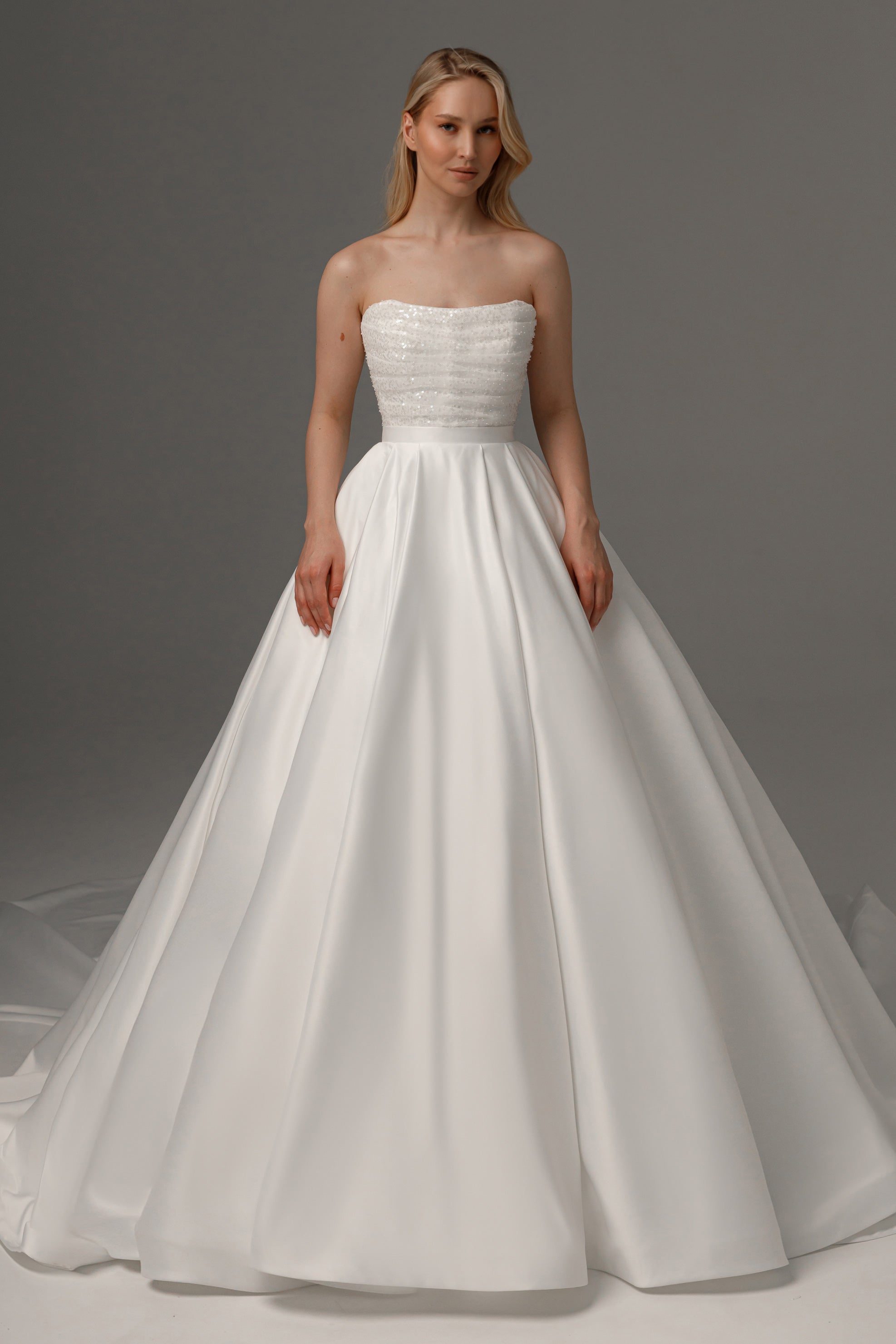 2 in 1 Wedding Dress with Detachable Protea Skirt - Elegant Bridal Gown for Beach, Garden & Church Weddings | Plus Size & Custom Sizing Available
