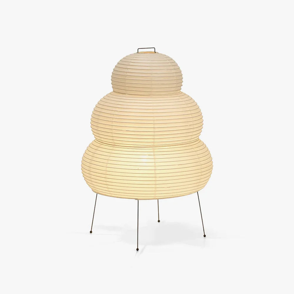 Japanese Akari Paper Table Lamp - Handmade Shoji Style Lighting for Bedroom, Living Room & Office - Warm Ambient Light for Relaxation & Decor