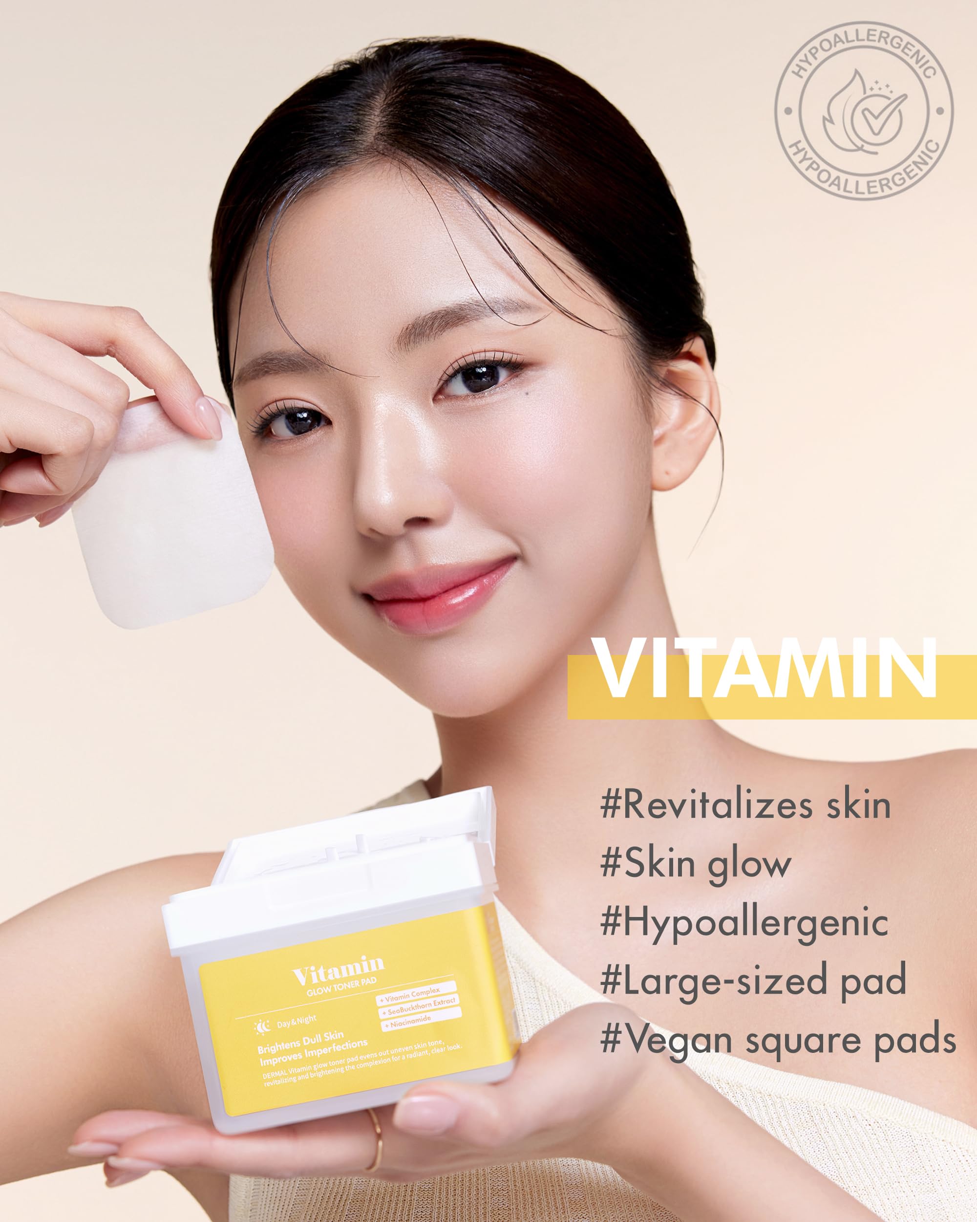 Dermal Retinol Peptide Lifting Pads & Vitamin C Toner Pads Set - Anti-Aging Skincare Travel Kit for Wrinkles & Brightening | Perfect for On-The-Go Glow & Overnight Repair