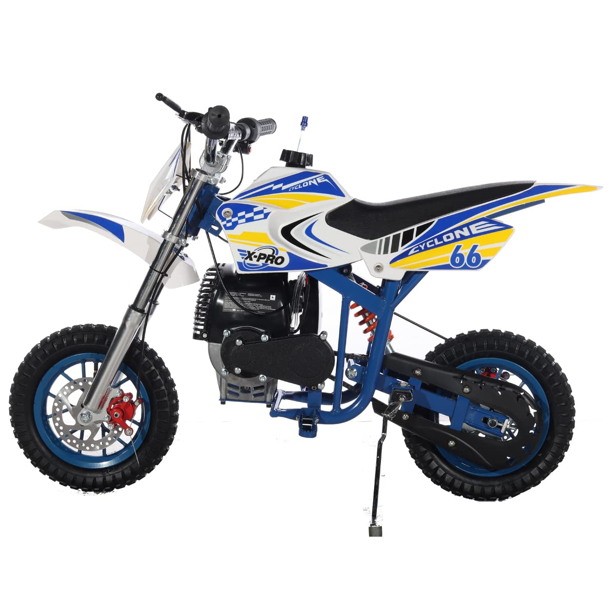 X-PRO Cyclone 40cc Kids Dirt Bike - Mini Pit Bike Gas Powered Motorcycle for Off-Road & Trail Riding - Blue Youth ATV for Boys & Girls Ages 6-12 - Perfect for Backyard, Woodland & Motocross Track Adventures