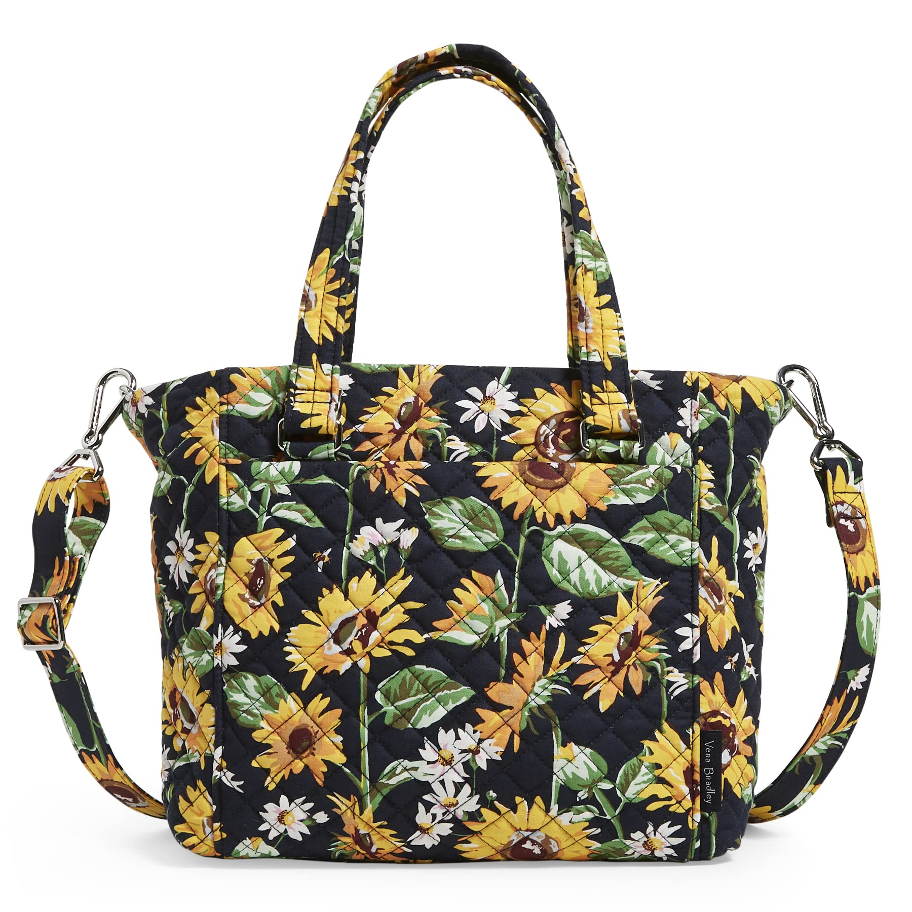 Vera Bradley Cotton Multi-Strap Shoulder Satchel Purse for Women - Lightweight Crossbody Bag with Adjustable Straps, Perfect for Work, Travel & Everyday Use