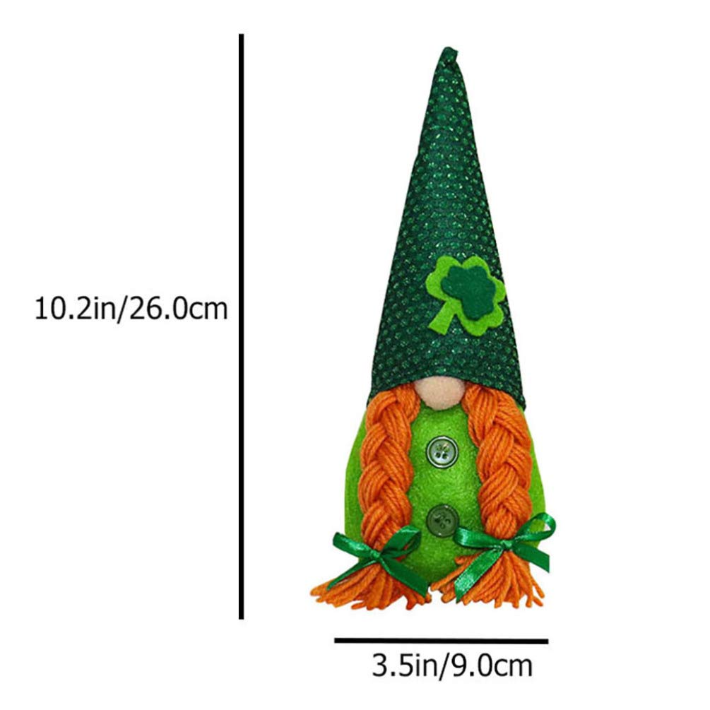 St. Patrick's Day Gnome Doll - Party & Desktop Decor for Home & Office