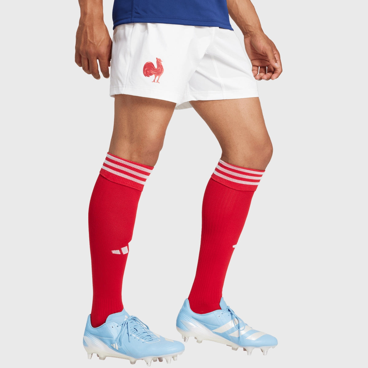 Adidas France Home Rugby Shorts for Men - White Athletic Shorts for Rugby Training & Match - Comfortable & Breathable Sports Apparel