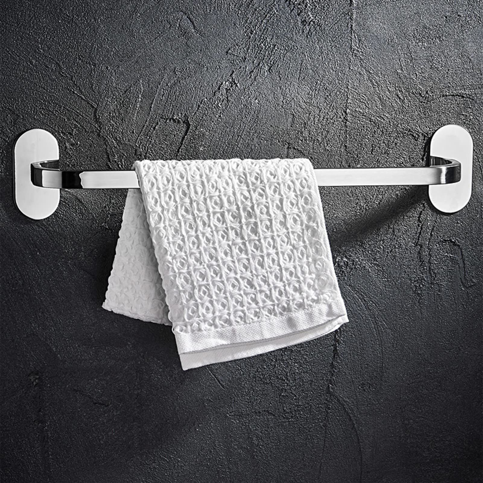 Stainless Steel Towel Bar - Wall Mounted Bathroom Towel Rack with Single Bar Design for Kitchen, Balcony & Bathroom | Durable & Multi-Purpose Towel Holder (50x10x7.5cm) | Perfect for Spa, Gym & Home Decor