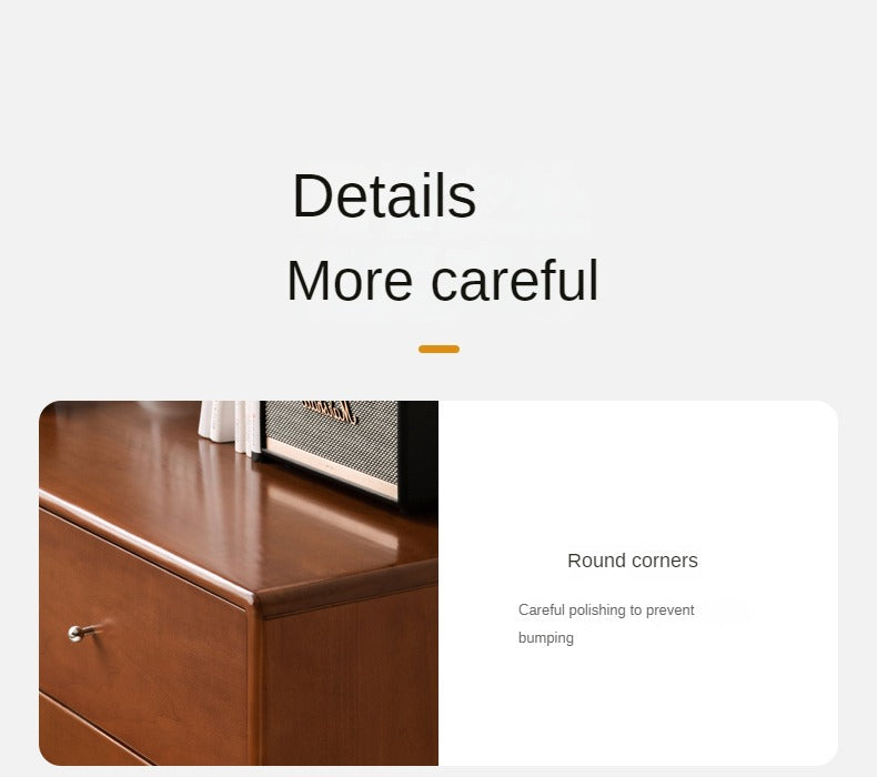 Solid Wood Poplar Dresser - 5-Drawer Storage Chest for Bedroom, Living Room & Office - Natural Wood Finish for Home Organization & Decor