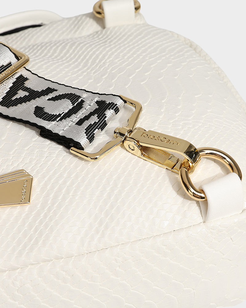 Apollo 1 White Tear Drop Crossbody Bag for Women - Fashionable Small Shoulder Purse for Everyday Use, Travel & Shopping