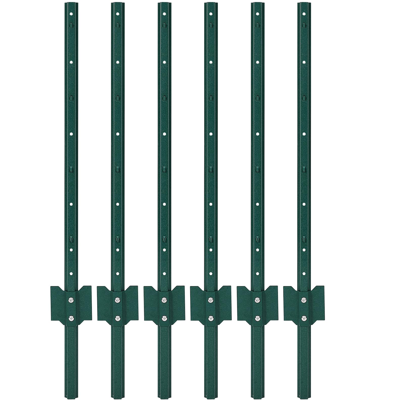 GARVEE 3FT Heavy Duty Metal Fence Posts - Pack of 6 Rust-Resistant U-Shaped Steel Stakes for Garden, Yard & Farm | No Dig Installation | Perfect for Landscaping, Property Borders & Vine Support