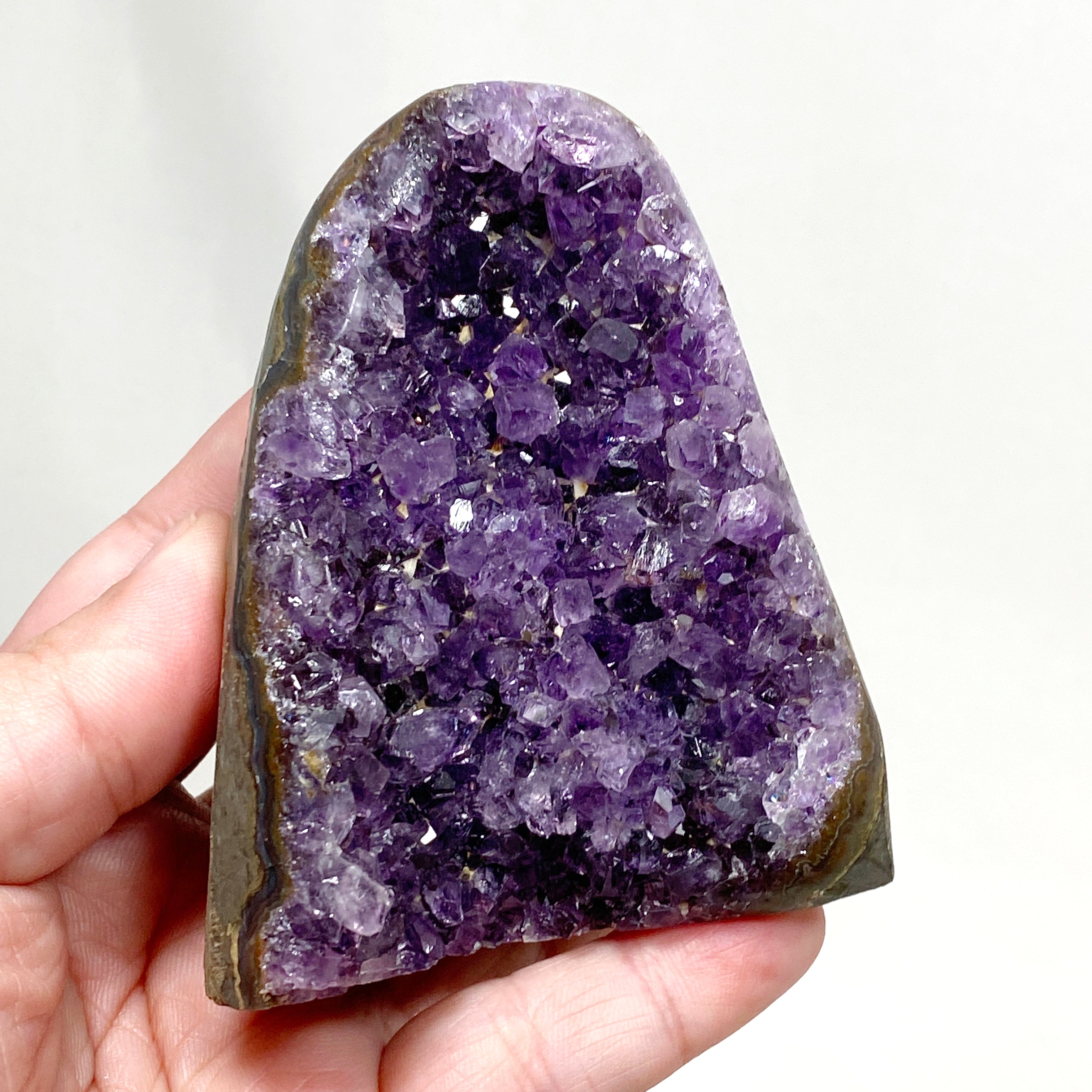 Natural Amethyst Geode Slice - Premium Quality Purple Crystal Cluster for Home Decor, Meditation & Healing | Perfect for Living Room, Office & Spiritual Space
