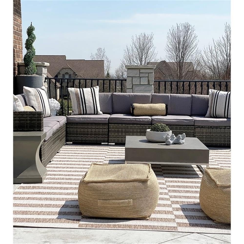 SAFAVIEH Dark Grey Concrete Coffee Table - Outdoor & Indoor Use