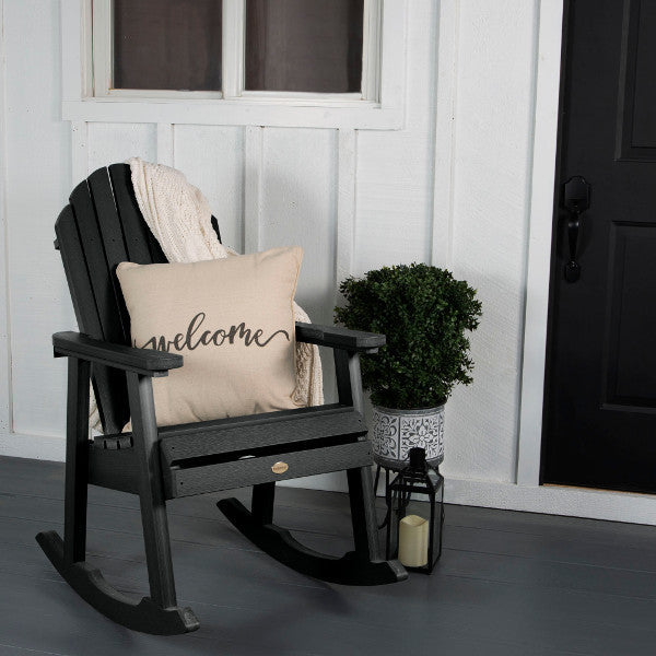 Hamilton Rocking Chair - Comfortable Wooden Rocking Chair for Living Room, Nursery & Porch - Classic Design with Padded Seat & Backrest - Perfect for Relaxing, Nursing & Reading