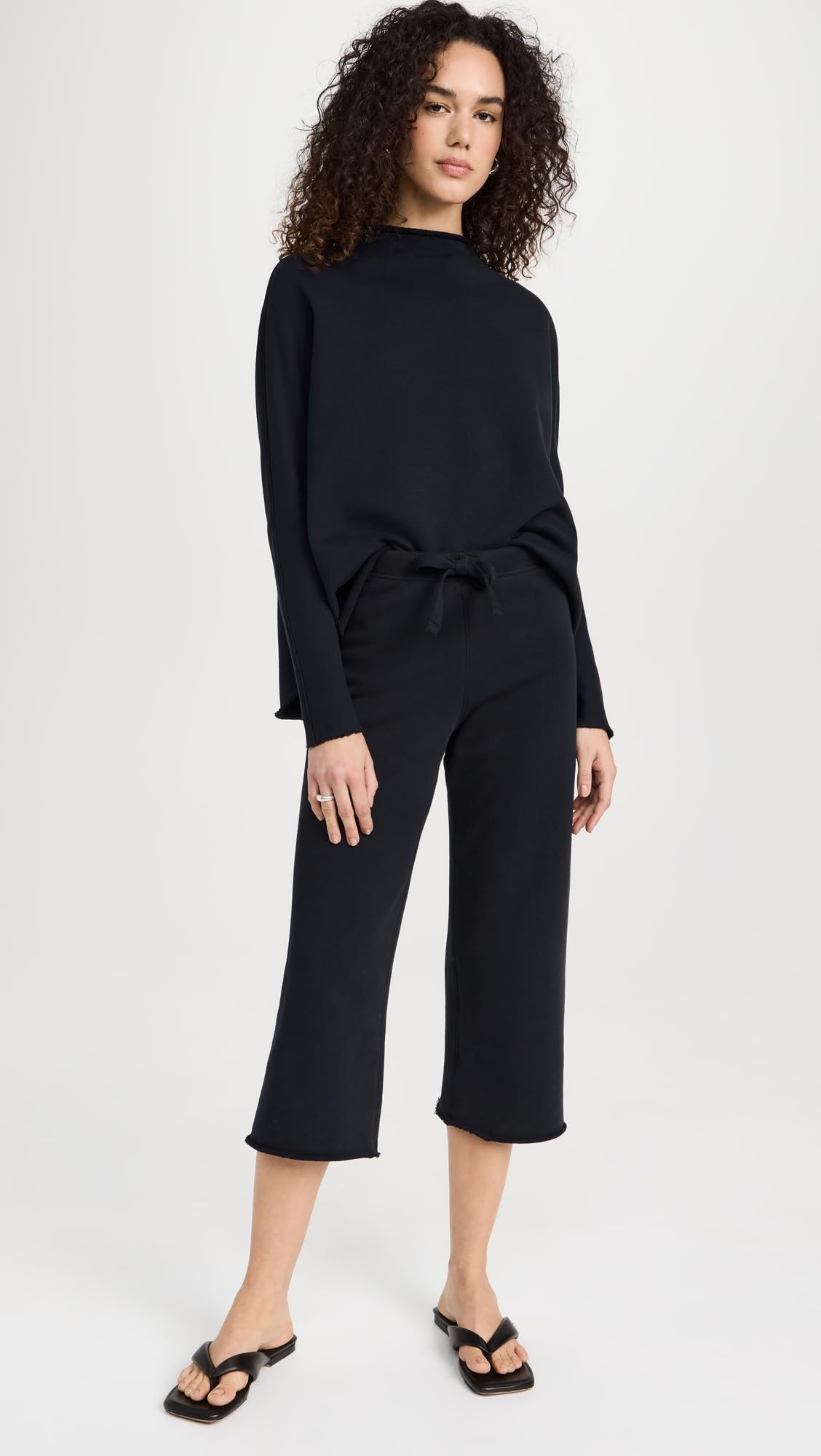 Frank & Eileen Women's Cropped Wide Leg Sweatpants - Soft Lounge Pants for Yoga, Travel & Casual Wear - High Waisted Comfort Joggers for Women