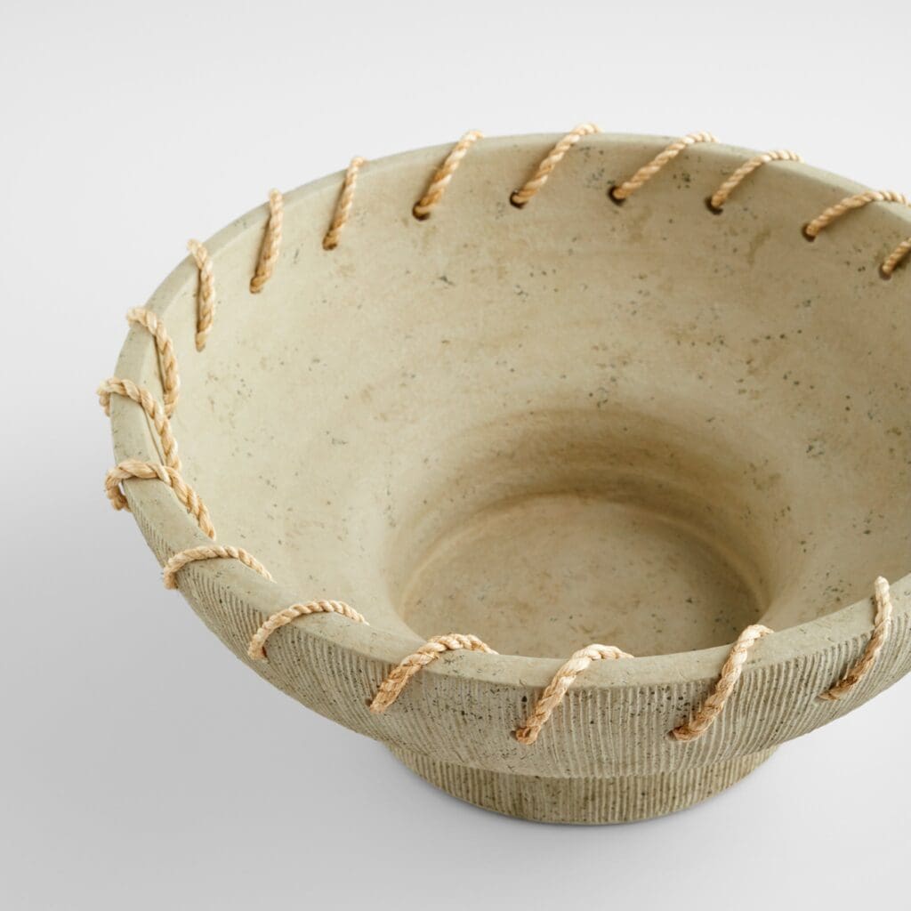 Cyan Design 11587 Eratos Bowl - Grey Ceramic Decorative Bowl for Home Decor, Centerpiece, Fruit Display, and Tabletop Decor