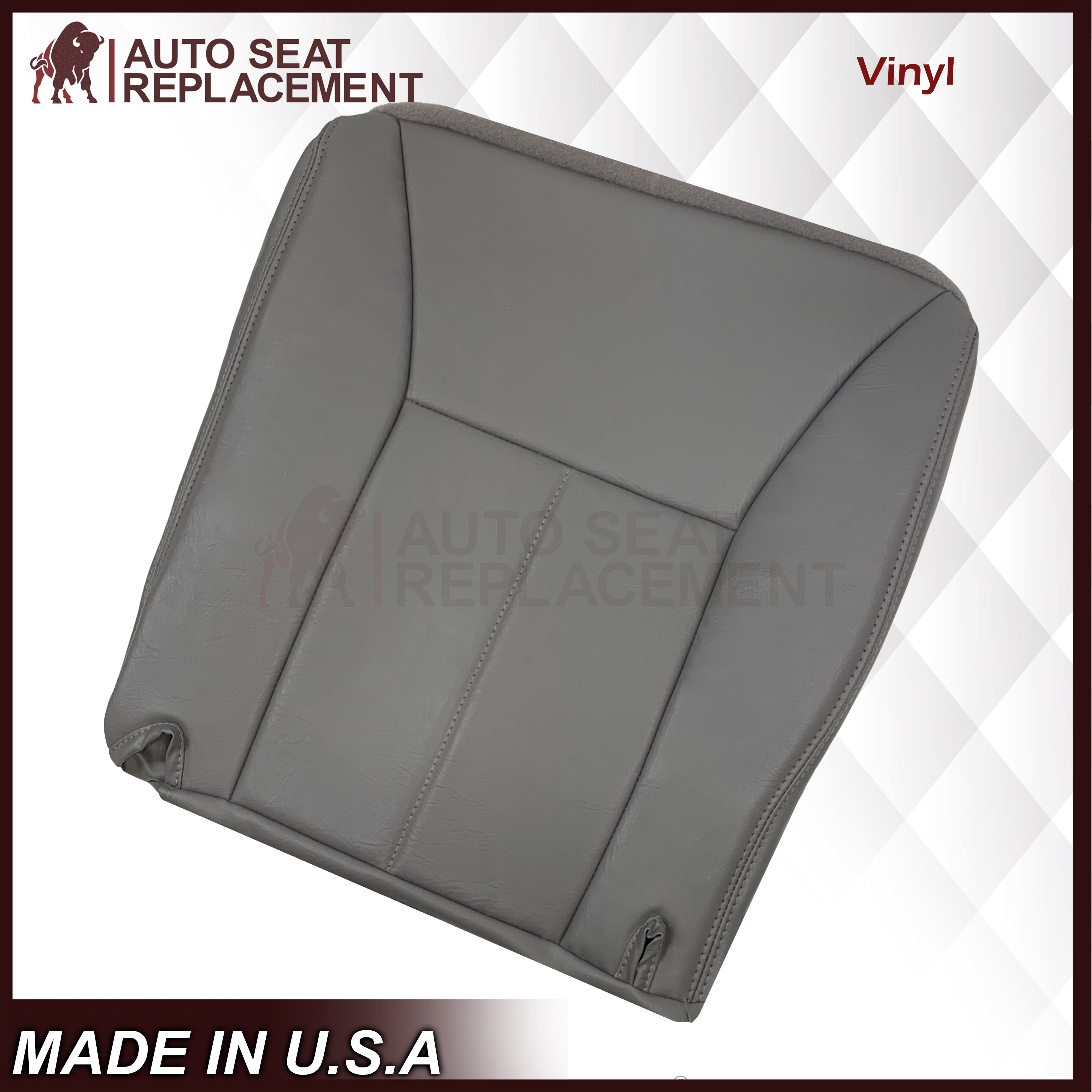 1998-2002 Dodge Ram 1500 Base Work Truck Single Cab Seat Cover - Mist Gray Vinyl Replacement for Heavy Duty Protection | Perfect for Construction, Farming & Off-Road Use