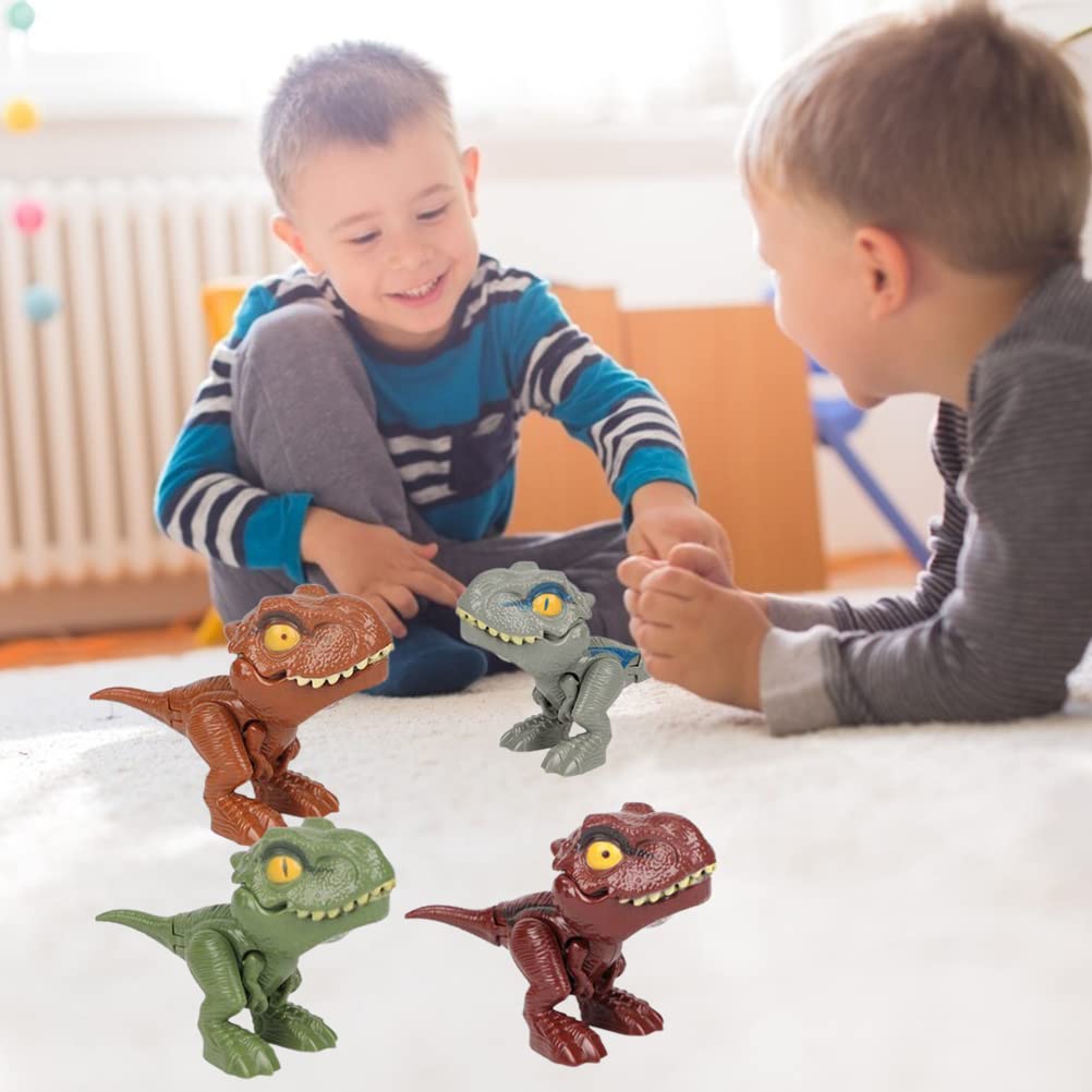 Dinosaur Egg Toy for Kids - 4Pcs Interactive Finger Biting Dinosaur Game Set, Fun Educational Toy for Children's Party & Classroom Activities