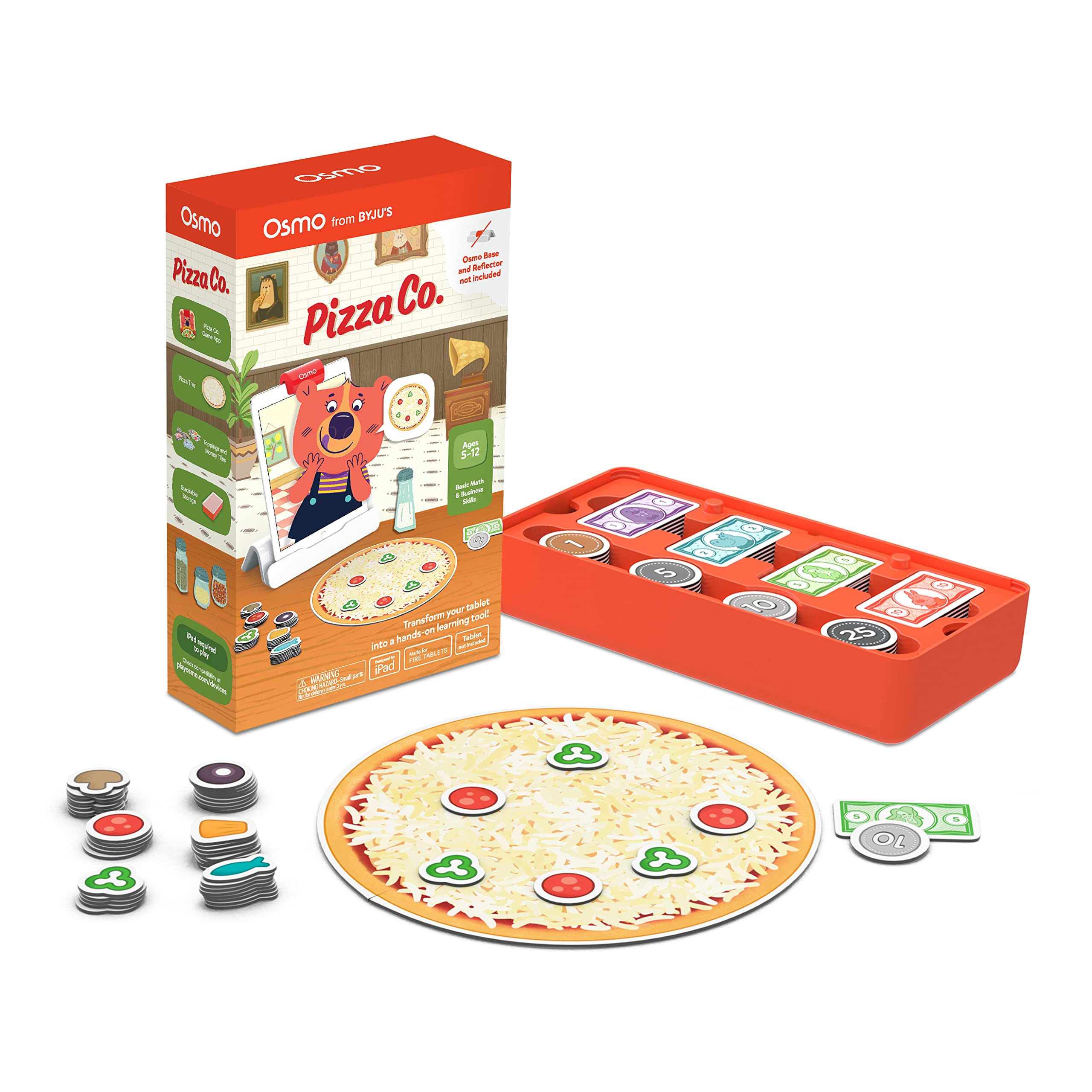 Osmo Pizza Co. Plus Monster Game for Kids Ages 5-12 - STEM Learning Toy for Math & Communication Skills - Compatible with iPad & Amazon Fire Tablet (Osmo Base Required) - Fun Educational Game for Homeschooling & Classroom Activities