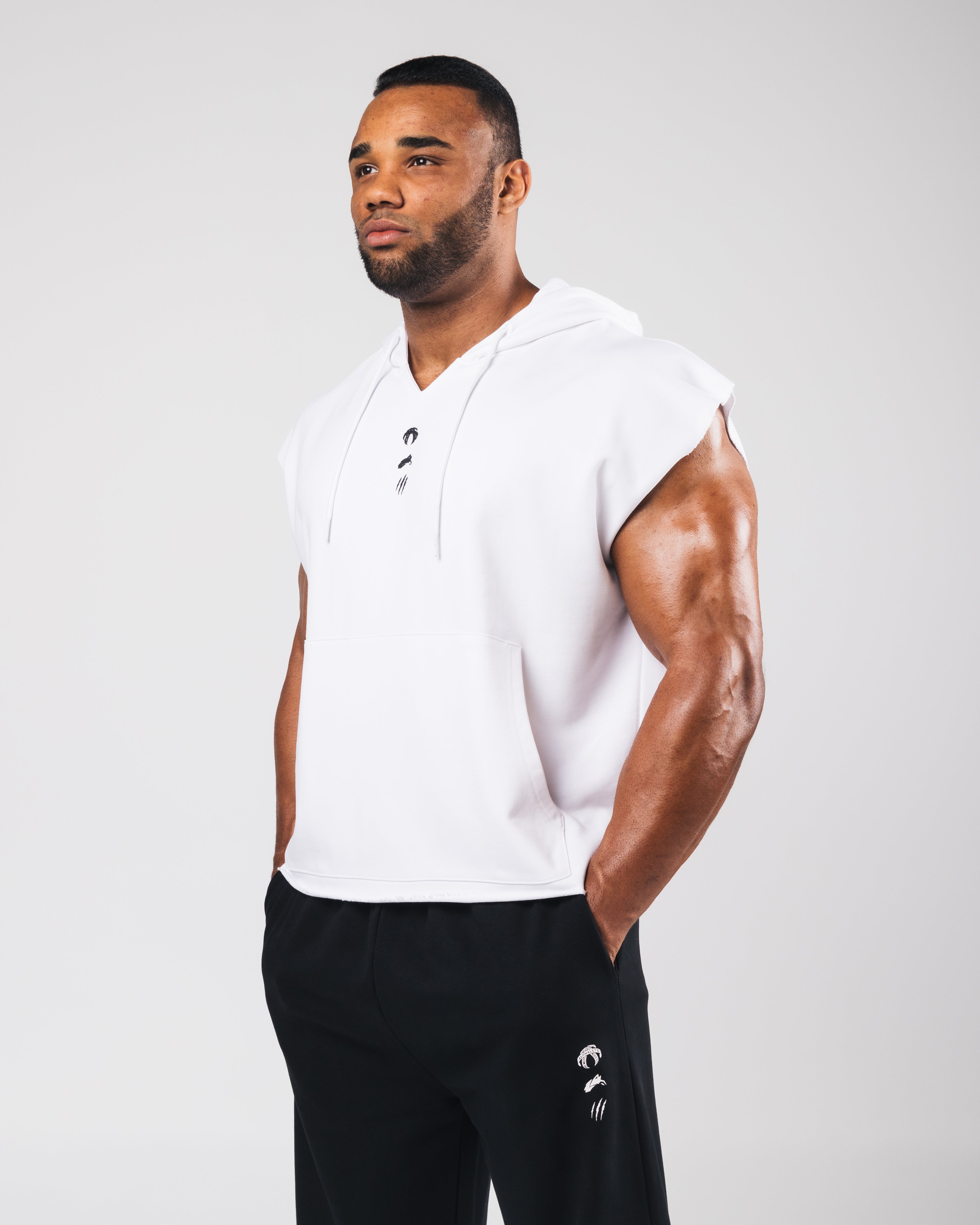 Premium Three-Pillar Capped Hoodie for Men & Women - Soft Cotton Blend Pullover with Adjustable Drawstring Hood - White - Perfect for Streetwear, Casual Outfits & Outdoor Activities