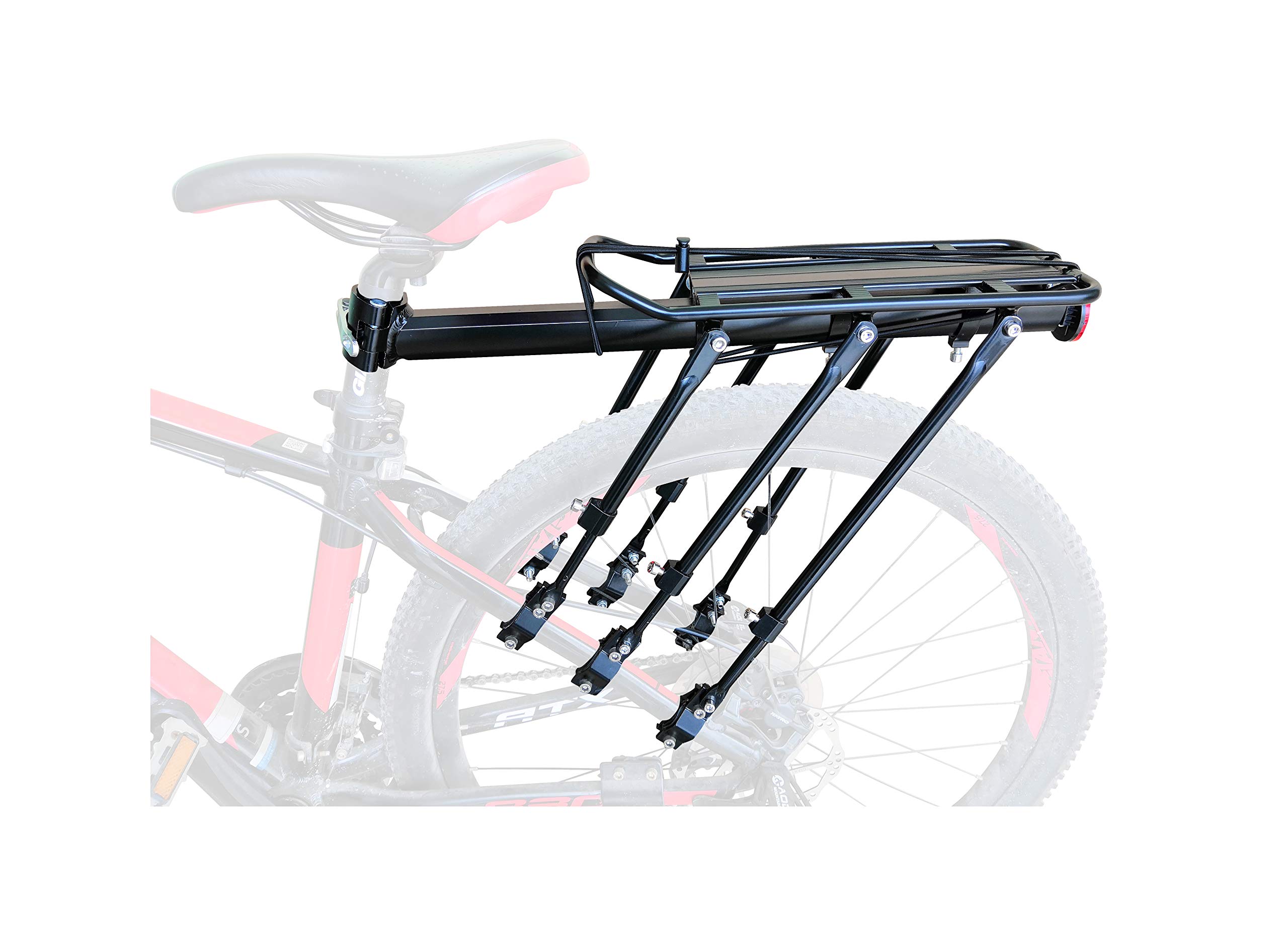 Heavy Duty Bike Carrier Rack - 400lbs Capacity Universal Adjustable Bicycle Cargo Rack with Solid Bearings - Perfect for Mountain Bikes, Commuting & Outdoor Adventures
