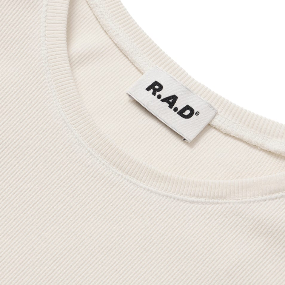 Rib Tank Top Off White - Women's Casual Basic Stretch Cotton Shirt for Summer, Beach & Layering