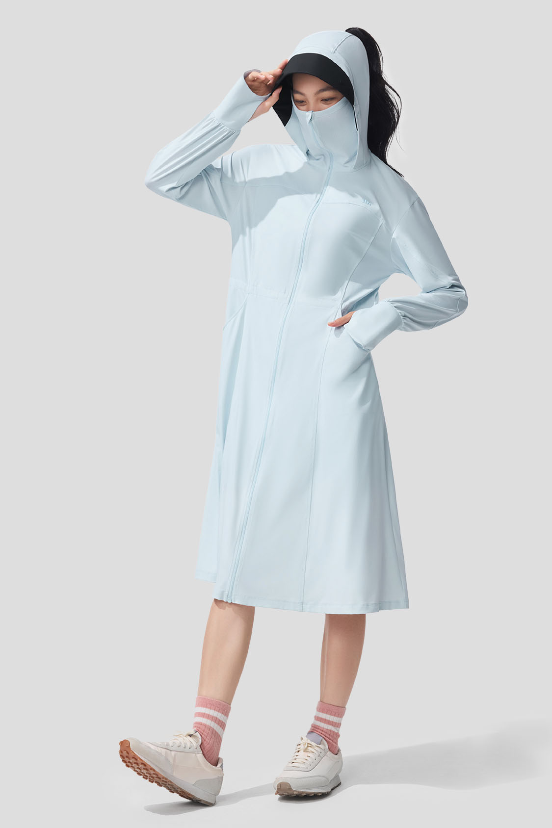 Ease Women's Full Protection Loose Long Sun Jacket UPF 50+ UV Protective Cover-Up for Beach, Pool & Outdoor Activities - AL824