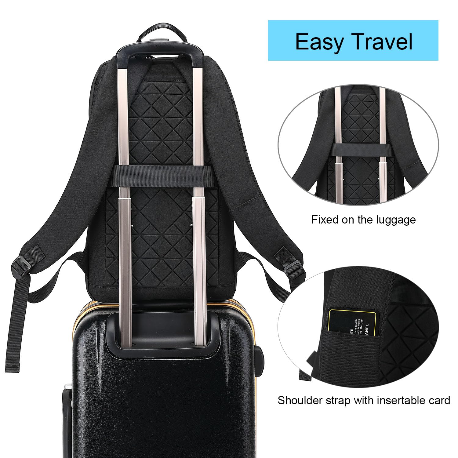 AUGUR Slim Business Backpack for Men & Women - 15.6 Inch Water Resistant Laptop Backpack with USB Charging Port - Lightweight Travel Backpack for Work, School, College - Perfect for Commuting, Business Trips & Daily Use