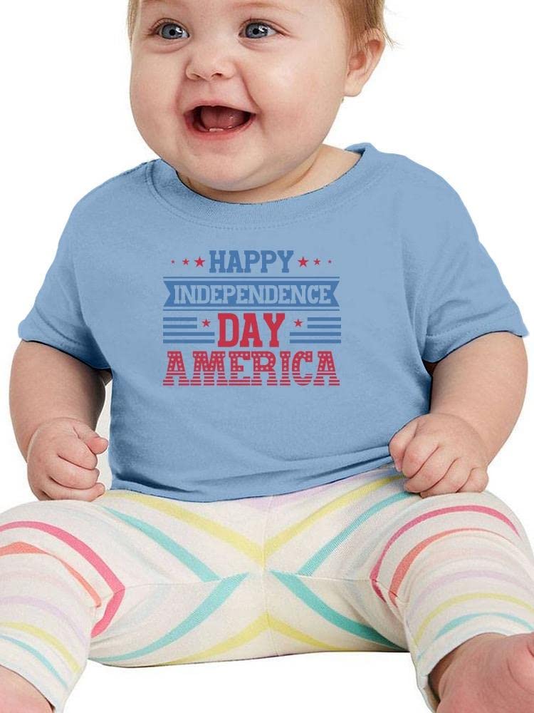 Smartprints Independence Day America Patriotic Baby T-Shirt - Cute 4th of July Outfit for Infants & Toddlers