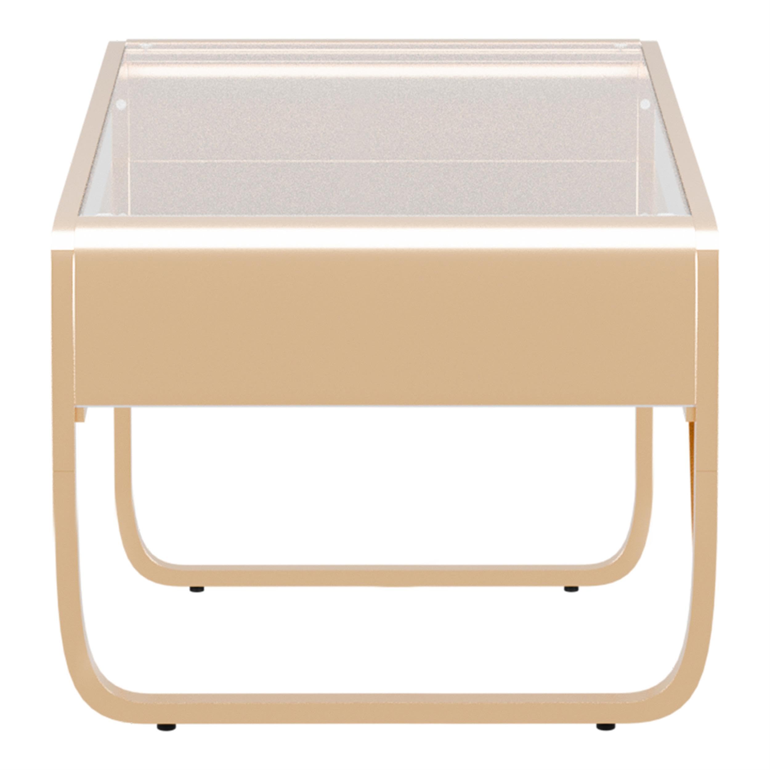 Gold Mexller Contemporary 3-Piece Metal Coffee Table Set for Living Room