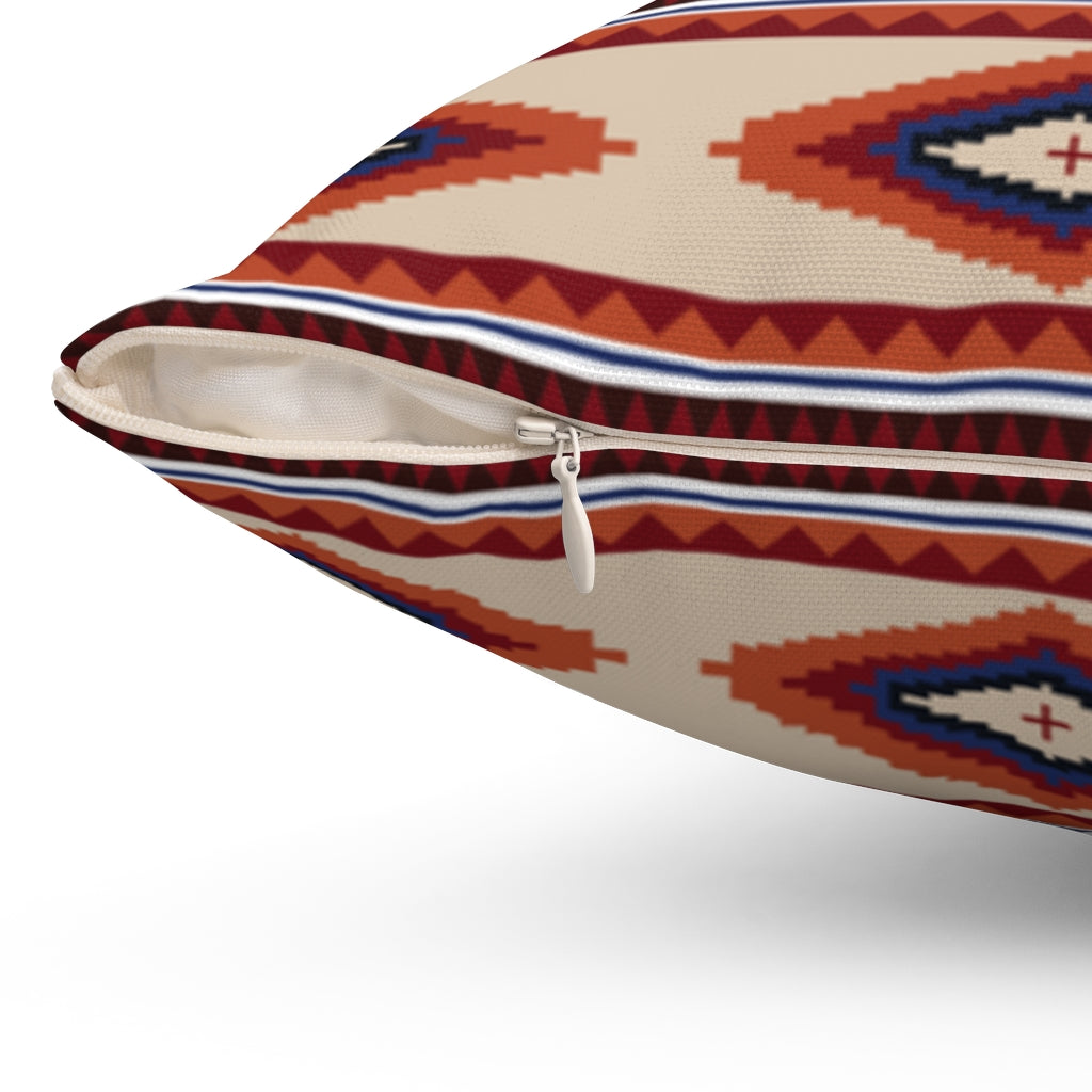 Valencia Valley Southwestern Throw Pillow - 18x18 Inch Square Decorative Cushion, Soft Spun Polyester Cover - Perfect for Sofa, Bed & Home Decor