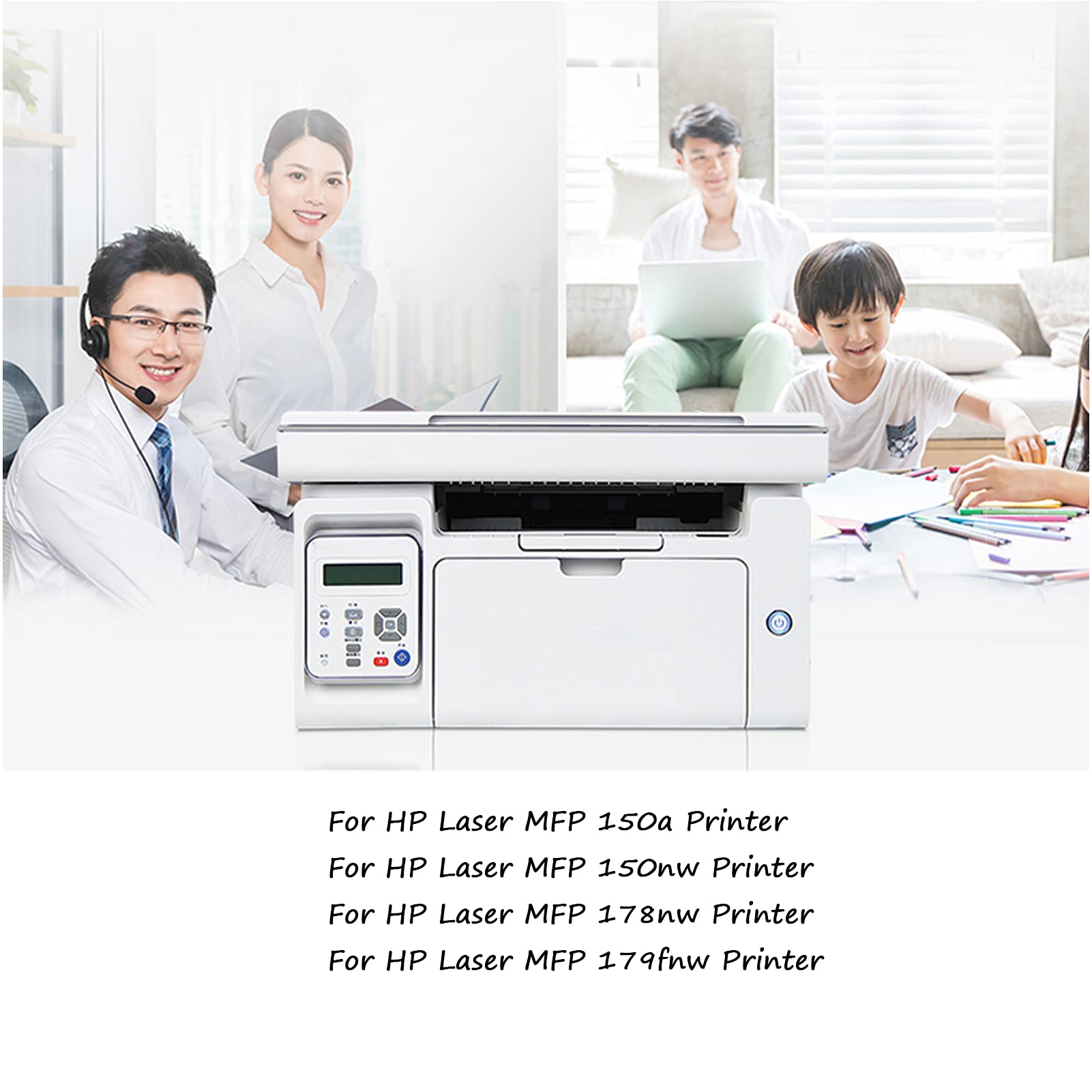 HP W2070A 117A Toner Cartridge - Compatible with HP Laser MFP 150a 150nw 178nw 179fnw Printers (Black, Yellow, Cyan, Magenta) | High-Quality Office Supplies for Efficient Printing | Perfect for Home Office, Small Business & School Projects