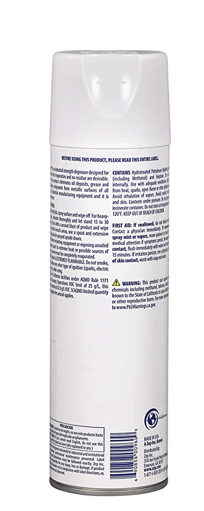 Zep I.D. Red Industrial Degreaser Aerosol - 13 oz (Case of 12) 9601 - Noncorrosive Fast-Acting Degreaser for Metal Surfaces | Removes Oil, Grease & Grime | Ideal for Manufacturing, Automotive & Workshop Cleaning