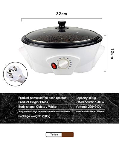 Premium Home Coffee Bean Roaster - Compact Popcorn & Nut Roasting Machine for Raw Beans, Soy, Dried Fruits & Peanuts | Perfect for Coffee Shops, Home Brewing & Healthy Snacks
