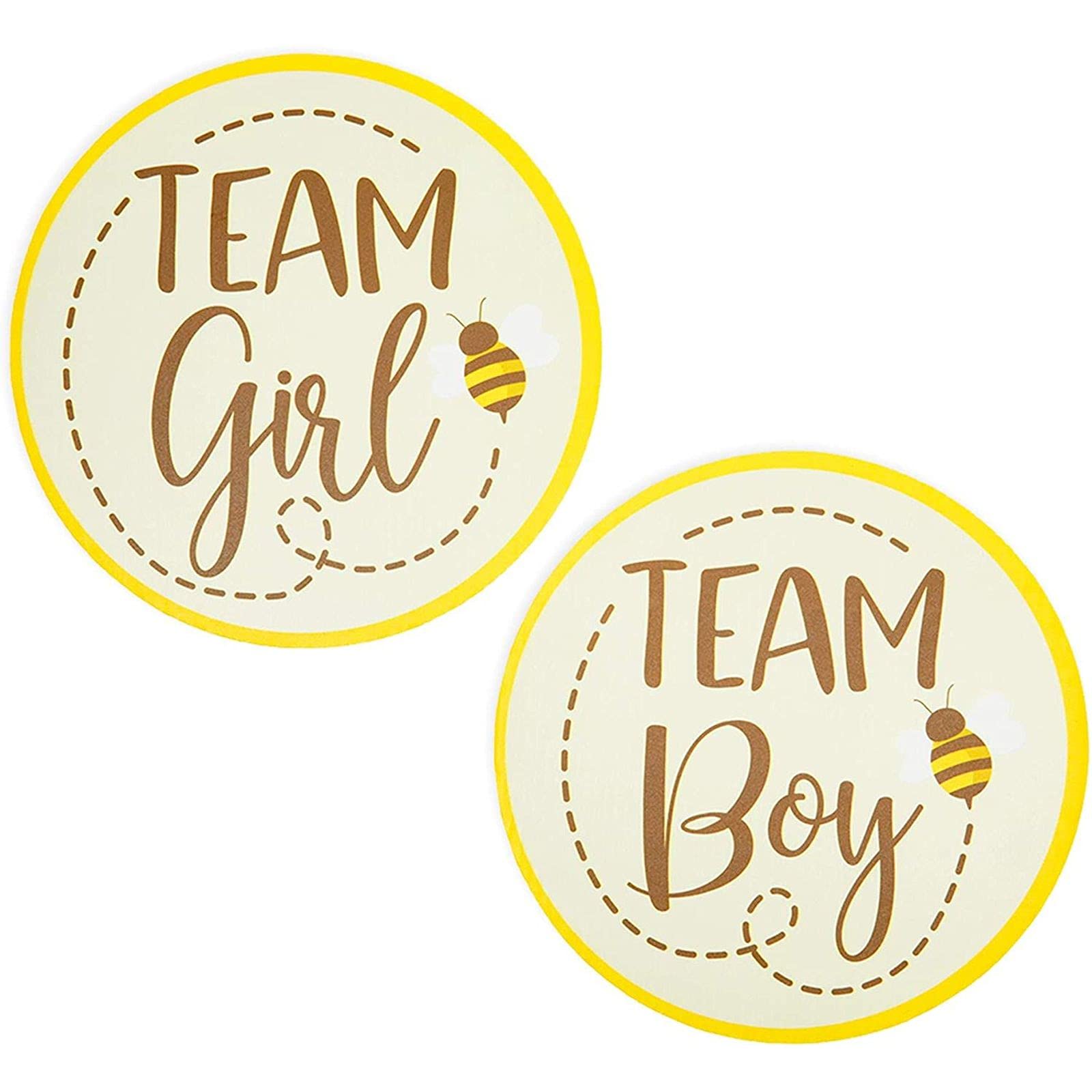 Sparkle and Bash Bee Baby Shower Decorations - 7-Piece Gender Reveal Party Yard Signs with Stakes for Outdoor Garden, Backyard Celebrations and Gender Announcement Events