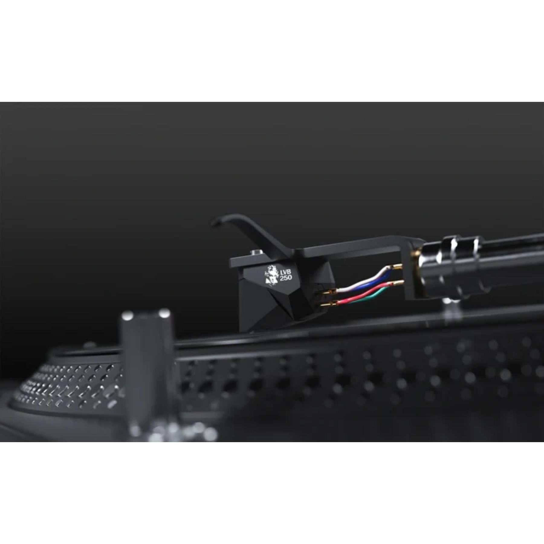 Ortofon 2M Black LVB 250 MM Cartridge - High-End Moving Magnet Phono Cartridge Pre-Mounted on SH 4 Black Headshell - Perfect for Audiophile Vinyl Records & Turntable Setups