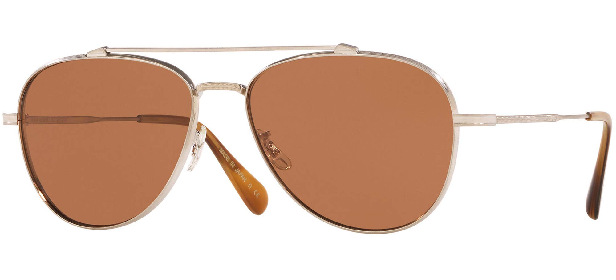 Oliver Peoples Unisex Rikson 56mm Polarized Sunglasses - UV Protection, Classic Aviator Style for Men & Women - Perfect for Driving, Beach & Outdoor Activities