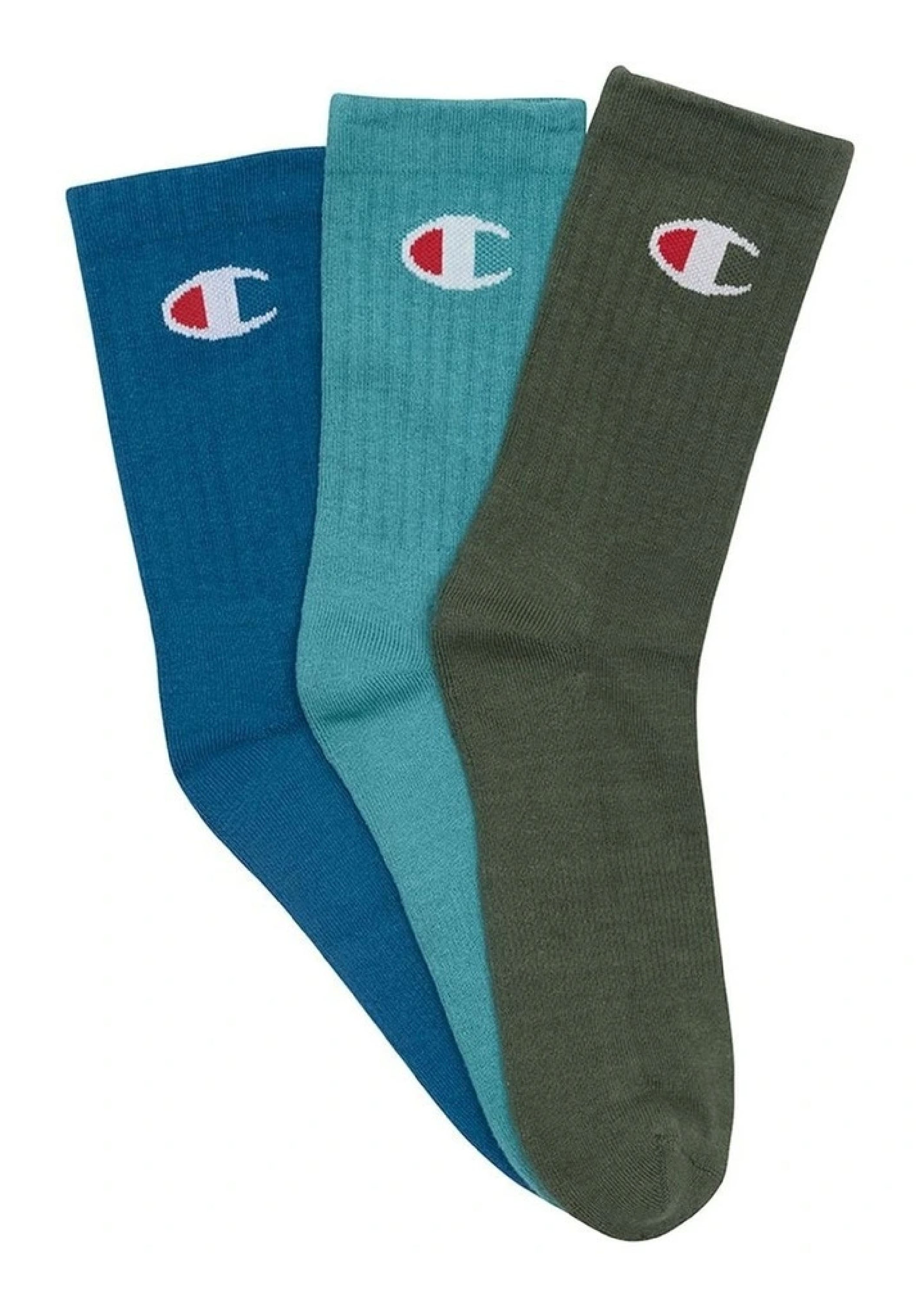 Champion 3 Pack Multi-Color Athletic Crew Socks for Men & Women - Moisture Wicking Sports Socks for Running, Gym, Basketball & Everyday Wear - SXQE3N 05K