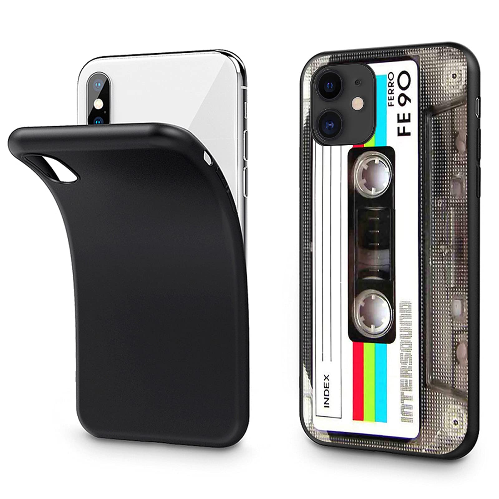 Retro Cassette Tape iPhone 13 Case - Shockproof Heavy Duty Matte Cover with Music Design | Trendy Protective Phone Case for Women & Men | Perfect for Music Lovers, Vintage Style & Daily Protection