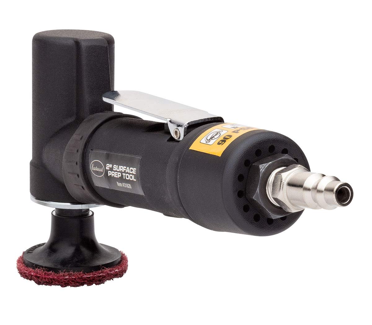 Eastwood 2 Inch Air Pneumatic Orbital Sander - 90 Degree Right Angle Disc Grinder & Polisher for Metal, Wood & Auto Body Surface Prep | Perfect for DIY, Woodworking & Automotive Restoration Projects