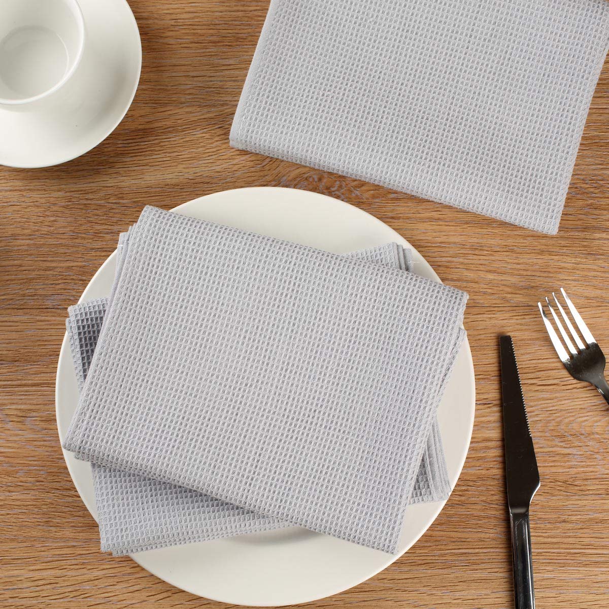 Premium 100% Natural Cotton Kitchen Towels - Super Absorbent & Lint-Free Tea Towels & Napkins (16
