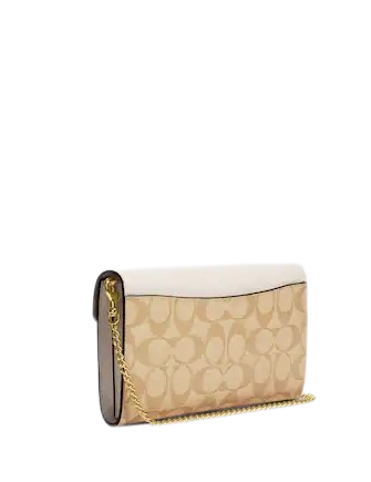Coach Signature Canvas Envelope Clutch Crossbody Bag for Women | Stylish Shoulder Purse for Evening Parties, Date Nights & Special Occasions