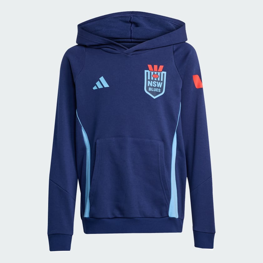 Adidas Kids NSW Team Blues 2025 Hoodie - Comfortable & Stylish Pullover for Boys & Girls - Perfect for School, Sports & Casual Wear