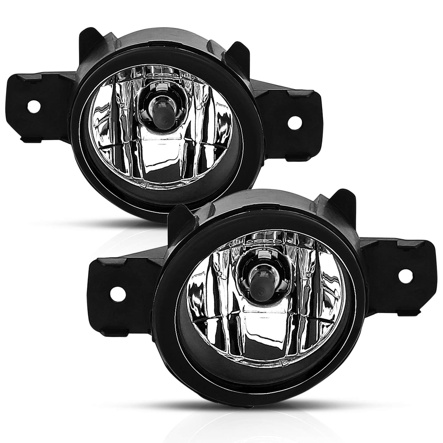 AmeriLite Fog Lights for 2014-2015 Nissan Versa Note - Durable Bumper Driving Lamps Pair (Left & Right Side) - Perfect for Night Driving and Low Visibility Conditions