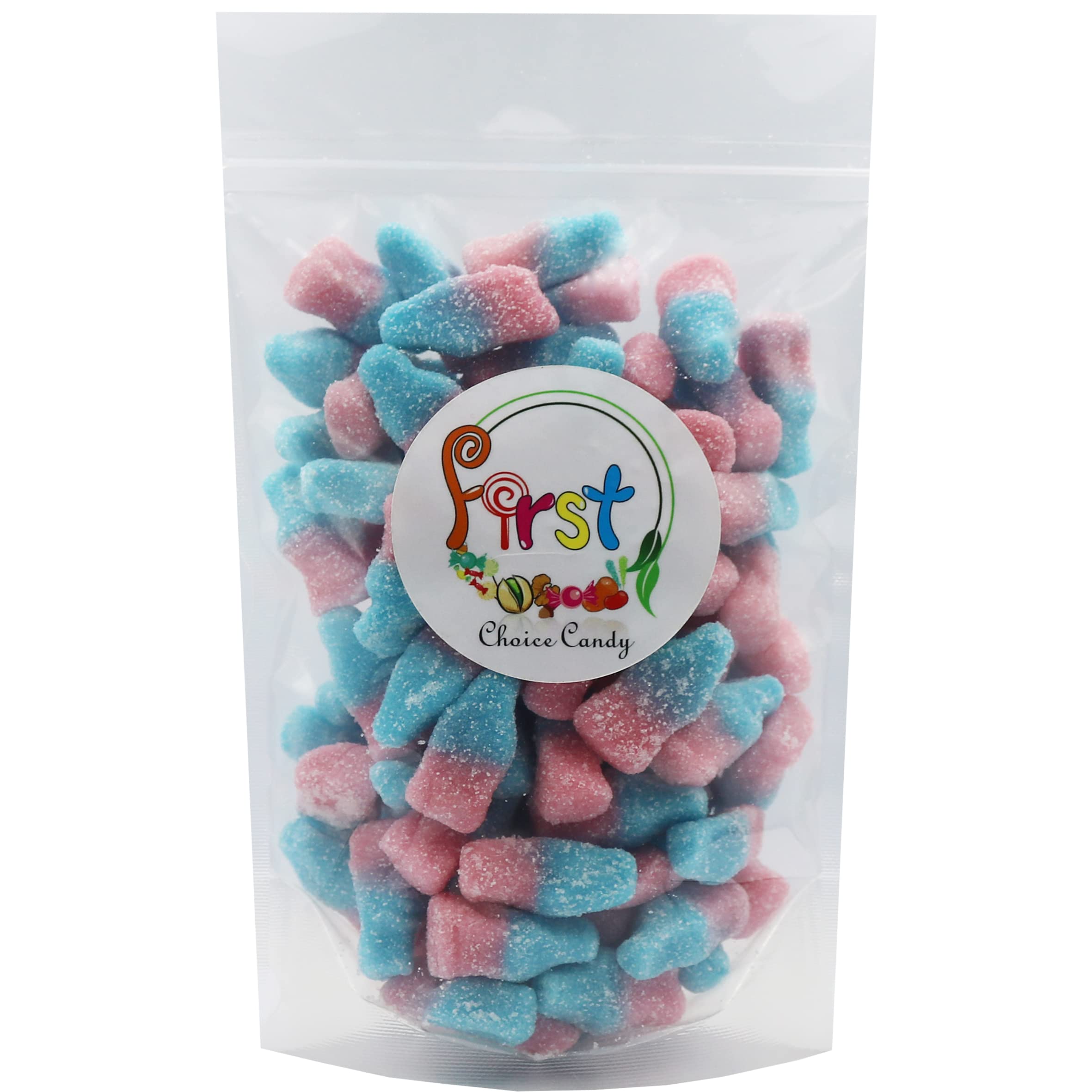 FirstChoiceCandy Sour Mini Gummy Soda Bottles - Bubble Gum Flavor - 2 Pound Bulk Candy - Perfect for Birthday Parties, Halloween Treats & Candy Buffets