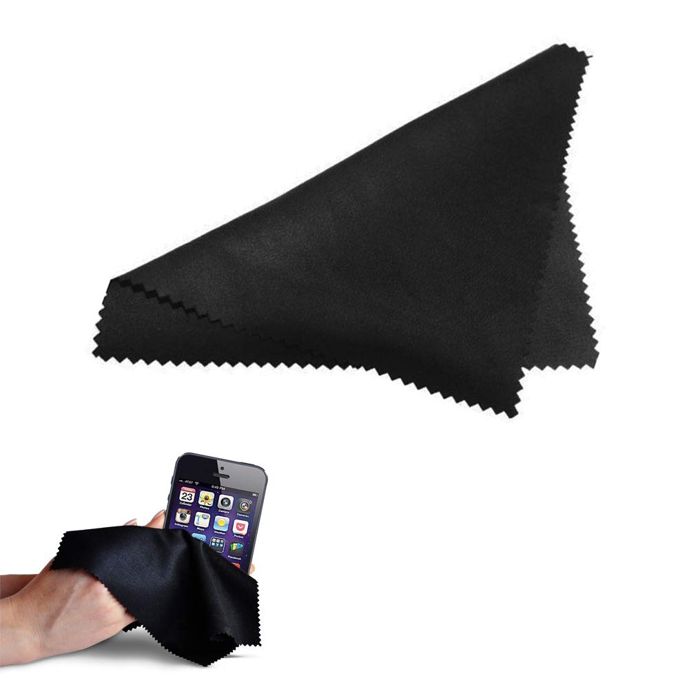6-Pack Microfiber Cleaning Cloths for Glasses, Sunglasses, Camera Lens & LCD Screens - Ultra Soft Scratch-Free Cleaning - Perfect for Eyewear, Electronics & Optical Devices