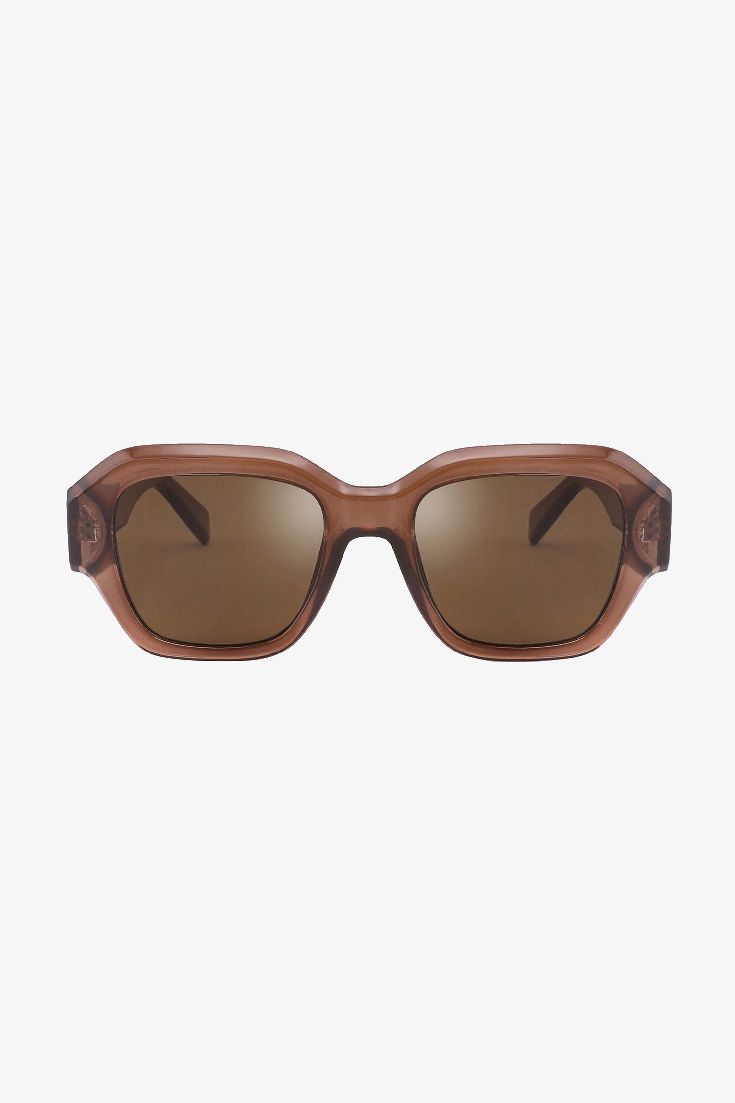 Fellini Chocolate Eco Square Sunglasses for Women & Men - UV400 Protection, Lightweight & Stylish - Perfect for Beach, Driving & Outdoor Activities